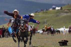 Guozhuang Dance At A Racecourse Event - China