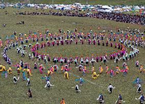 Guozhuang Dance At A Racecourse Event - China