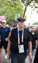 Paris 2024 - Bill Gates Arrives At Bercy Arena