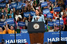 Madam Vice President Of The United States Kamala Harris Delivered Remarks At Harris For President Campaign Rally In Atlanta Geor