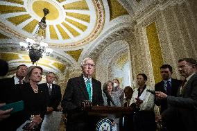 Senate Democrats And Republicans Press Conferences - Washington