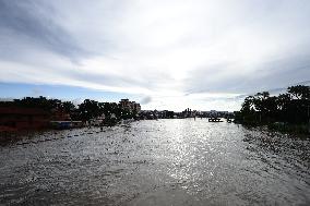 Heavy Rain Flood Houses In Nepal