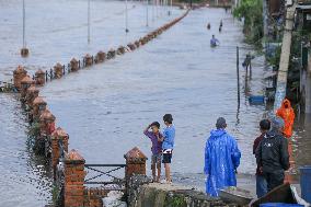 Heavy Rain Flood Houses In Nepal