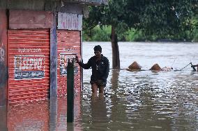 Heavy Rain Flood Houses In Nepal