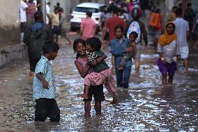 Incessant Rainfall Over Night In Kathmandu