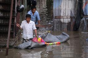 Incessant Rainfall Over Night In Kathmandu