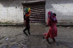 Incessant Rainfall Over Night In Kathmandu