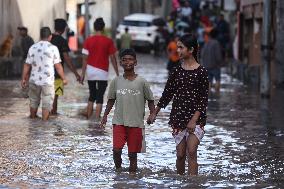 Incessant Rainfall Over Night In Kathmandu