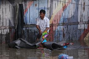 Incessant Rainfall Over Night In Kathmandu