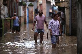 Incessant Rainfall Over Night In Kathmandu