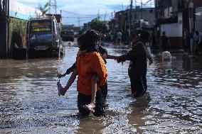 Incessant Rainfall Over Night In Kathmandu