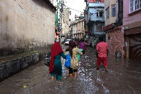 Incessant Rainfall Over Night In Kathmandu