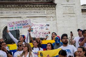 Protest Against Nicolas Maduro In The United States