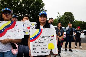 Protest Against Nicolas Maduro In The United States