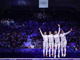 Paris 2024 - Team Italy Wins Gold In Women's Epee Team