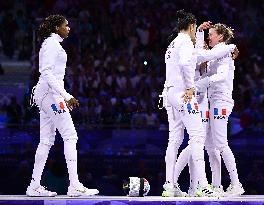 Paris 2024 - Team Italy Wins Gold In Women's Epee Team