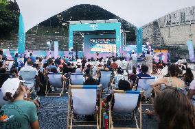 Olympic Fan Zone Of The Arènes De Lutèce In Paris