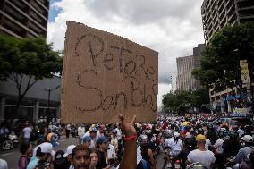 Protest In Caracas, Venezuela Followings Elections Result