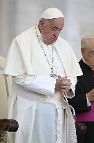 Pope Francis Attends An Open-Air Audience - Vatican