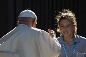 Pope Francis Attends An Open-Air Audience - Vatican