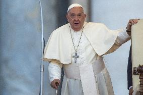 Pope Francis Attends An Open-Air Audience - Vatican