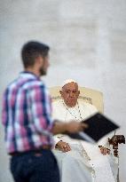 Pope Francis Attends An Open-Air Audience - Vatican