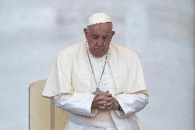 Pope Francis Attends An Open-Air Audience - Vatican