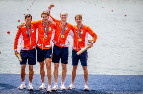 Paris 2024 - Rowing - Team Netherlands Wins Gold