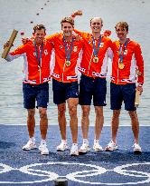 Paris 2024 - Rowing - Team Netherlands Wins Gold