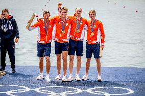 Paris 2024 - Rowing - Team Netherlands Wins Gold