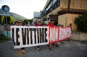 Portest In L'Aquila After The Appeal Verdict On The ''Responsability'' Of The Victims Of 2009 Earthquake