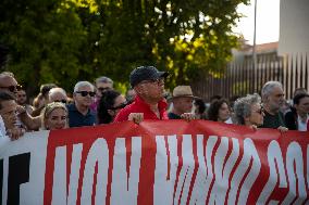 Portest In L'Aquila After The Appeal Verdict On The ''Responsability'' Of The Victims Of 2009 Earthquake