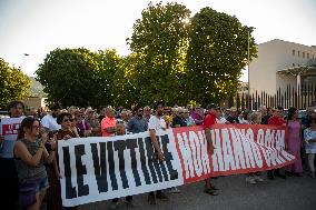 Portest In L'Aquila After The Appeal Verdict On The ''Responsability'' Of The Victims Of 2009 Earthquake