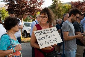 Portest In L'Aquila After The Appeal Verdict On The ''Responsability'' Of The Victims Of 2009 Earthquake