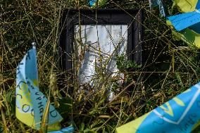 Makeshift Memorial In Honor Of The Ukrainian Armed Forces Soldiers Who Died In Battles With Russian Troops