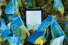 Makeshift Memorial In Honor Of The Ukrainian Armed Forces Soldiers Who Died In Battles With Russian Troops