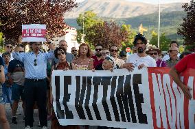 Portest In L'Aquila After The Appeal Verdict On The ''Responsability'' Of The Victims Of 2009 Earthquake