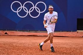 Paris 2024 - Tennis - Stefanos Tsitsipas v Sebastian Baez