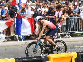 Paris 2024 - Triathlon - Leo Bergere And Pierre Le Corre Competing