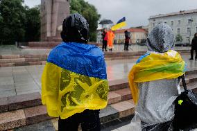 Ukraine POW Support Rally In Vilnius