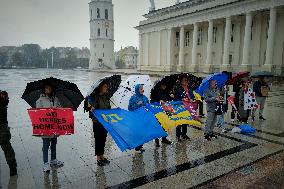 Ukraine POW Support Rally In Vilnius