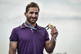 Paris 2024 - Fans welcome medalists at the Parc des Champions in Paris FA