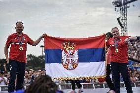 Paris 2024 - Fans welcome medalists at the Parc des Champions in Paris FA