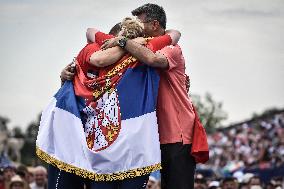 Paris 2024 - Fans welcome medalists at the Parc des Champions in Paris FA