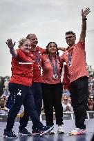 Paris 2024 - Fans welcome medalists at the Parc des Champions in Paris FA