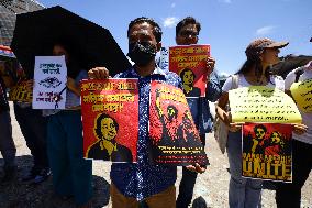 Activists Demonstrate In Front Of Bangladesh Embassy In Kathmandu Against Atrocities On Protesting Students