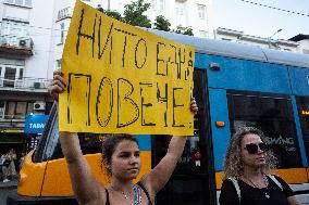 Protest Against Violence Against Women In Sofia.