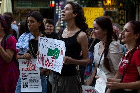 Protest Against Violence Against Women In Sofia.