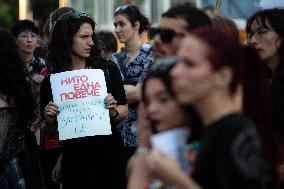 Protest Against Violence Against Women In Sofia.