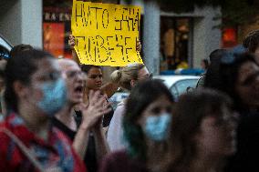 Protest Against Violence Against Women In Sofia.